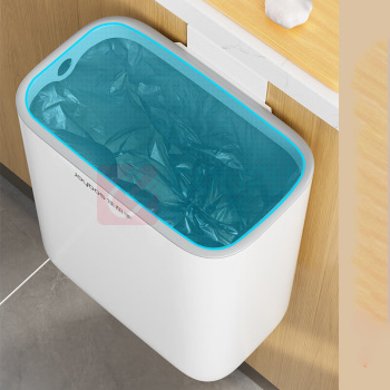 佳帮手 直投塑料垃圾桶 JBS-LJT-S04C1-JWT 5L 26cm*16cm*15cm (佳白) 敞口壁挂款 小号