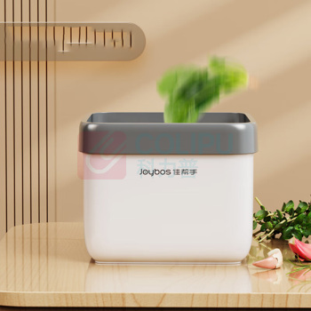 佳帮手 手按塑料垃圾桶 JBS-LJT-S01C2-JWT 2.4L 15cm*15cm*12cm (佳白) 带盖桌面款