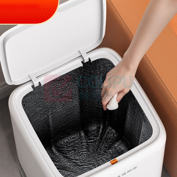 佳帮手 手按塑料垃圾桶 JBS-QYLJT-ZFC1-JGY 12.4L 23cm*23cm*30cm (佳灰) 气压桶 方形大盖