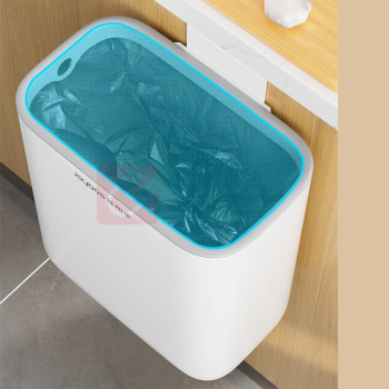 佳帮手 直投塑料垃圾桶 JBS-LJT-S04A1-JWT 7.4L 26cm*16cm*22cm (佳白) 敞口壁挂款 中号