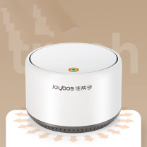 佳帮手 手按塑料垃圾桶 JBS-LJT-N17-JWT 1.9L 17.5cm*17.5cm*11.5cm (佳白) 气压桶 带盖桌面款 圆形