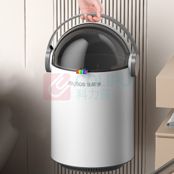 佳帮手 滑盖塑料垃圾桶 JBS-LJT-M03A-JWT 10L 24cm*39cm (佳白) 大号气压桶 太空人趣玩系列