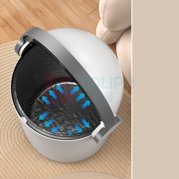 佳帮手 滑盖塑料垃圾桶 JBS-QYLJT-YXD1-JGY 7L 20.8cm*33.5cm (佳灰) 中号气压桶 太空人趣玩系列