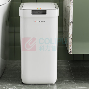 佳帮手 手按塑料垃圾桶 JBS-LJT-S01B2-JWT 13.5L 25cm*18cm*35cm (佳白) 夹缝桶 带盖落地款 大号