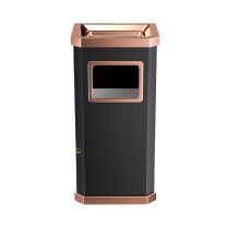 舒蔻 不锈钢烟灰缸垃圾桶 SX-01G 310*630mm (玫瑰金)