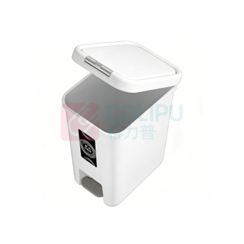 优企 按压+脚踩翻盖垃圾桶 20L