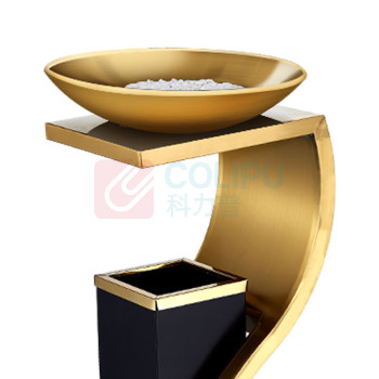 科力邦 Kelibang 不锈钢垃圾桶 KB1072 S型钛金配钛金盆(双层盆)