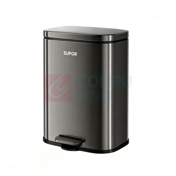 苏泊尔 SUPOR 脚踏不锈钢垃圾桶 TC-T1 12L 21.5*20.5*29.5cm (银色)