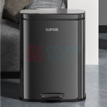 苏泊尔 SUPOR 脚踏不锈钢垃圾桶 TC-T1 12L 21.5*20.5*29.5cm (银色)