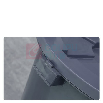 安赛瑞 带盖圆桶垃圾桶 7F00488 34*44cm 45L (灰色) 其他垃圾