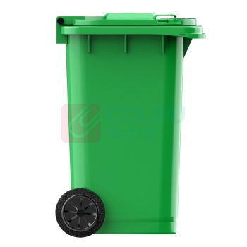 科力邦 Kelibang 环卫户外塑料垃圾桶 KB1001 550mm*465mm*950mm 120L (绿色) (翻盖+带轮)