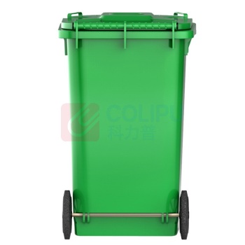 科力邦 Kelibang 环卫户外塑料垃圾桶 KB1001 550mm*465mm*950mm 120L (绿色) (翻盖+带轮)
