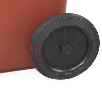 科力邦 Kelibang 分类环卫户外塑料垃圾桶 KB1042 720mm*570mm*1040mm 240L (咖色) 湿垃圾(翻盖+带轮+可挂车)