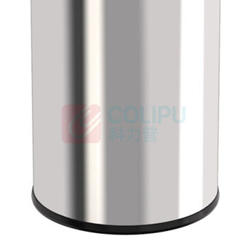 科力邦 Kelibang 港式不锈钢翻盖式垃圾桶 大号 KB1025 380mm*380mm*730mm 40L (银色)