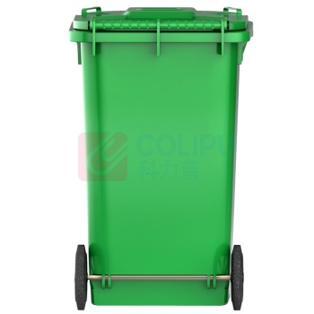 科力邦 Kelibang 户外分类垃圾桶 KB5100 550mm*490mm*960mm 120L (绿色) 厨余垃圾(翻盖+带轮)【新国标】