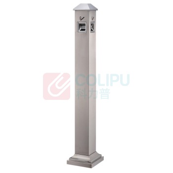 科力邦 Kelibang 不锈钢烟蒂柱垃圾桶 KB3233 210mm*210mm*1200mm (本色)