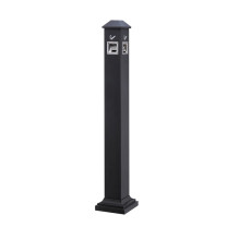 科力邦 Kelibang 不锈钢烟蒂柱垃圾桶 KB3233 210mm*210mm*1200mm (黑色)