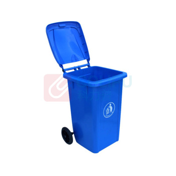 科力邦 Kelibang 环卫户外塑料垃圾桶 KB1003 55*49*96cm 120L (蓝色) (翻盖+带轮)