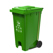 科力邦 Kelibang 户外脚踏垃圾桶 KB1066 730mm*580mm*1070mm 240L (绿色) 厨余垃圾-可挂车