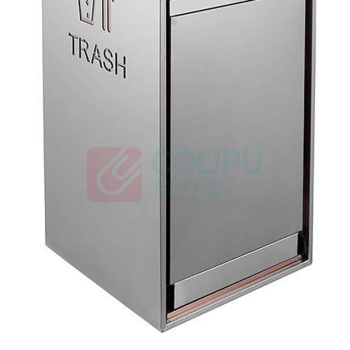 科力邦 Kelibang 不锈钢翻盖垃圾桶 KB3010 760mm*330mm*330cm (本色)