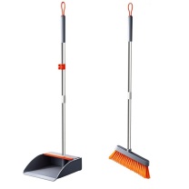 五月花 MAY FLOWER 时尚扫把套装 WYH-S115 扫把30cm*3cm*84cm 簸箕25.5cm*25cm*79.5cm (橙色)