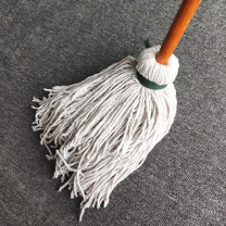 铸固 ZHUGU 木杆拖把 木杆棉线老式墩布 圆拖