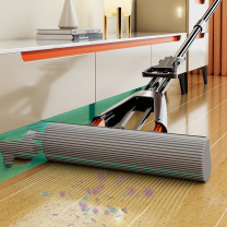 佳帮手 对折胶棉拖把 JBS-JMTB-33T1-GOG2P 33cm*124cm (深灰) 2个替换头