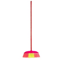 舒蔻 硬毛塑料扫把 双兔间色扫把头(配木杆) 33*95cm