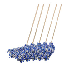 安赛瑞 商用木杆棉纱线拖把 12874 120cm (蓝白) 5把/组