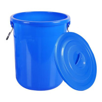 嘉禾 带盖塑料水桶 50C 上口40cm*高41cm (蓝色) 加厚大号装水量65斤 含水勺
