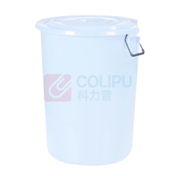 科力邦 Kelibang 大号塑料桶垃圾桶 有盖/KB3002/50L/白色 圆形 KB3002