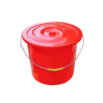 庄太太 水桶 有盖款 12.5L (红色)