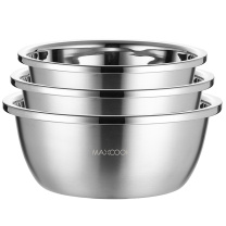美厨 maxcook 不锈钢盆洗菜盆面盆三件套 中号 MCWS-3 20cm+22cm+24cm (本色)