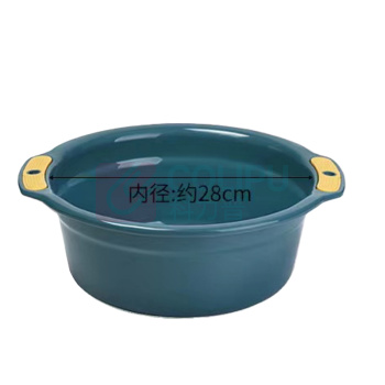 海亚森 HAIYASEN 塑料脸盆加厚加高双耳 TK-5007 34cm*11.5cm (蓝色)