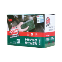 3M 思高加厚型高效百洁布 9650 10片/盒 8盒/箱