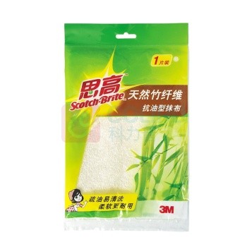 3M 思高天然竹纤维抗油型抹布 XY003836976 1片装