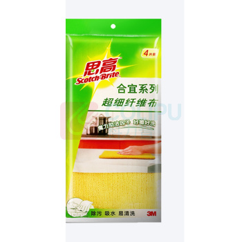 3M 思高合宜系列超纤抹布 30*30cm 4片装