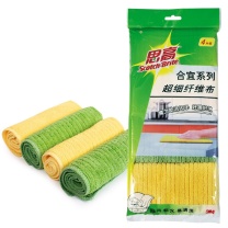3M 思高合宜系列超纤抹布 B04 30cm*30cm (混色) 4片/包 32包/箱
