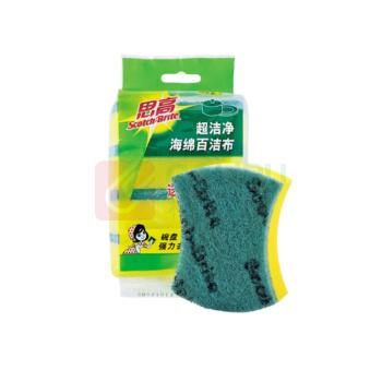 3M 超洁净海绵百洁布 6214 10cm*8cm (颜色随机) 3+1片/包 48包/箱