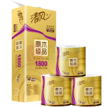 清风 清风原木金装4层180克卷纸 DT072 