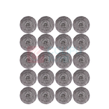 蓓尔蓝 不锈钢清洁球 WY4155 18克/个(20个/包) (银色) 大号钢丝球厨房用清洁球不掉丝铁丝球