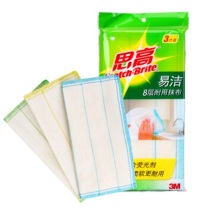 3M 易洁8层耐用抹布 8603 30cm*30cm (白色) 3片/包