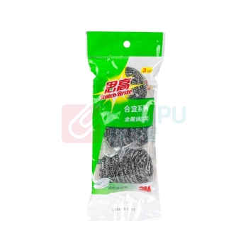 3M 思高金属钢丝球 GMSB-3 直径6cm (银色) 3只/包 48包/箱