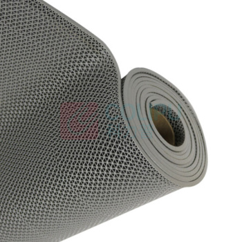 胜航 S型镂空防滑塑料PVC防水网格地垫 SH-5.5*1.2-HA 灰色厚5.5mm宽1.2米