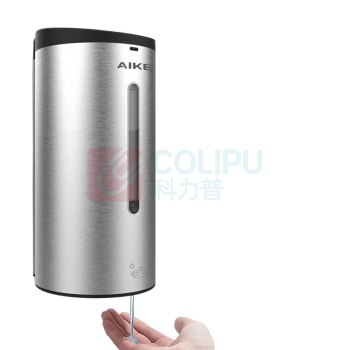 艾克 自动感应洗手液机 AK1205 700ML (冰丝银) 不锈钢滴液款