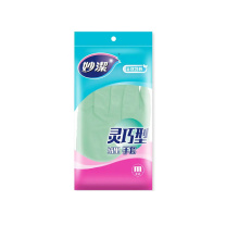 妙洁 MIAOJIE 乳胶手套 灵巧型 中号 MGCM-B 10cm*32cm (绿色) 24双/箱 新老包装随机发货