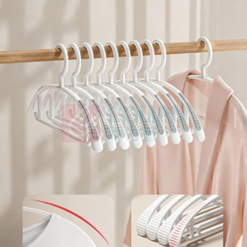 名创优品 MINISO 无痕晾衣架子防肩角不鼓包家用挂衣服撑宽肩防滑毛衣加粗 硅胶无痕款 10个