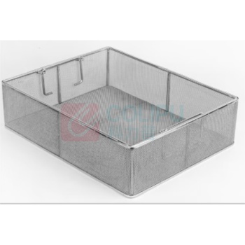 撼顿 304不锈钢清洗筐 500*400*250mm 网孔4毫米 (银色)