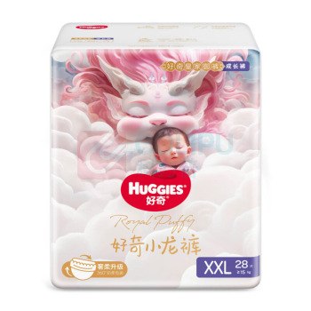 好奇 皇家御裤小龙裤成长裤尿不湿超薄透气拉拉裤 XXL码 28片