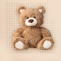 名创优品 MINISO 吉福特熊乖乖坐姿毛绒公仔玩具 26cm (棕色)